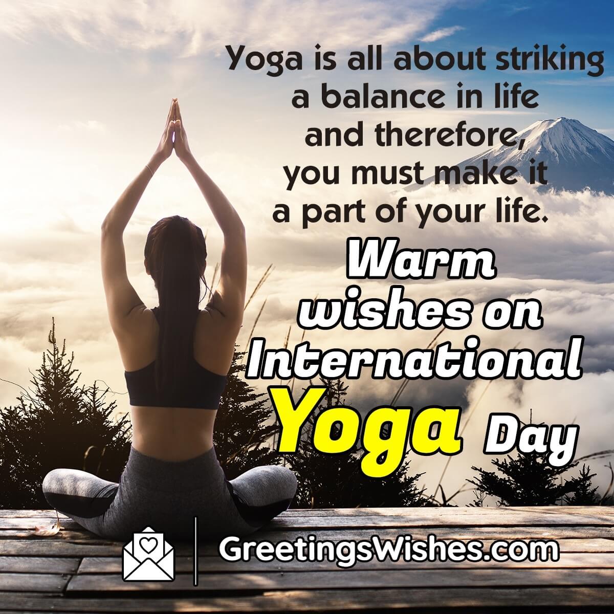 International Yoga Day Messages