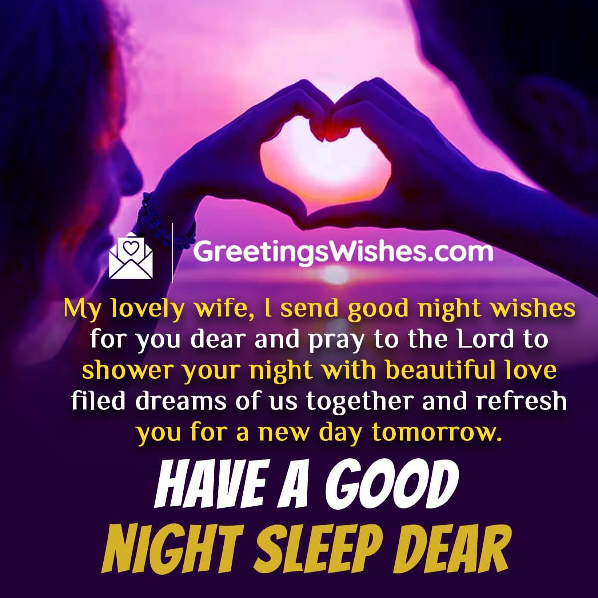 Lovely Good Night Wishes To Wife