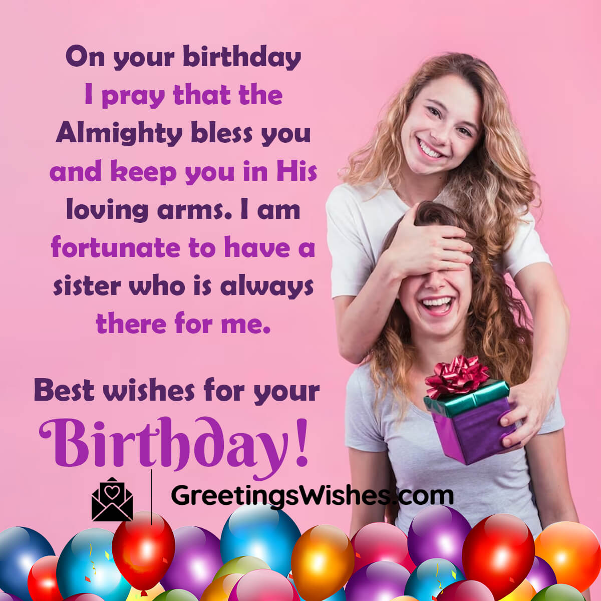 Birthday Blessings For Sister