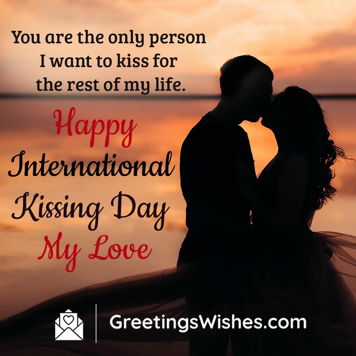 Happy International Kissing Day Card For Her
