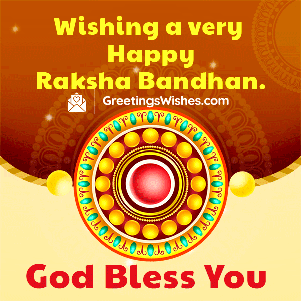 Happy Raksha Bandhan Blessing Gif Image