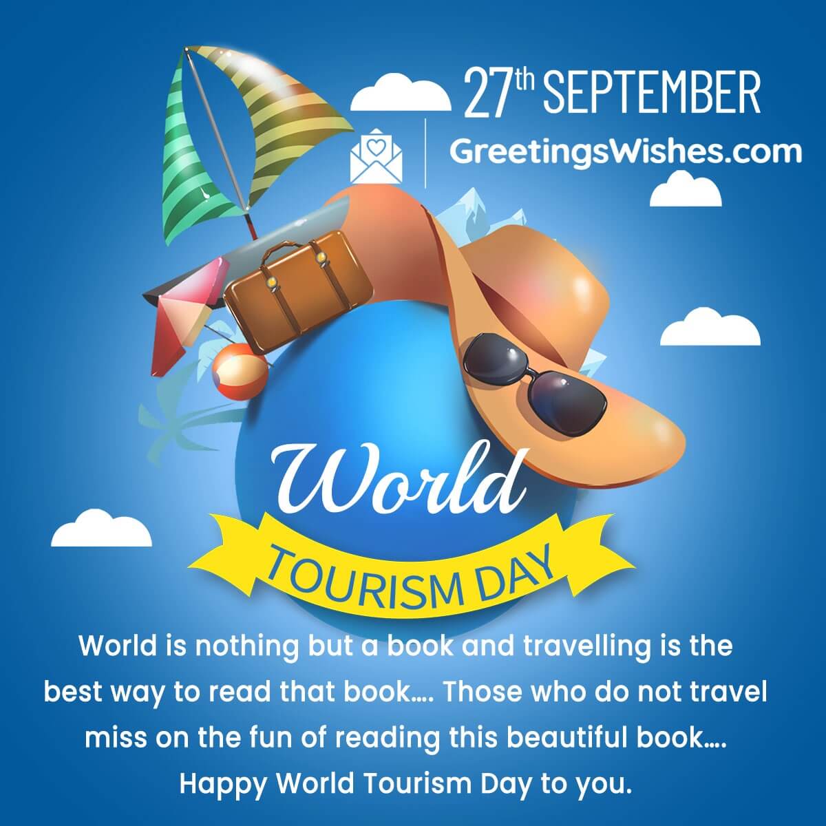 27 September World Tourism Day Wishes Message