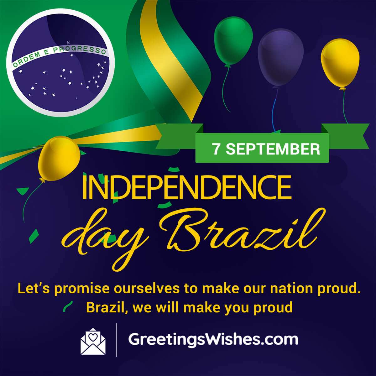 7 September Brazil Independence Day Status Image