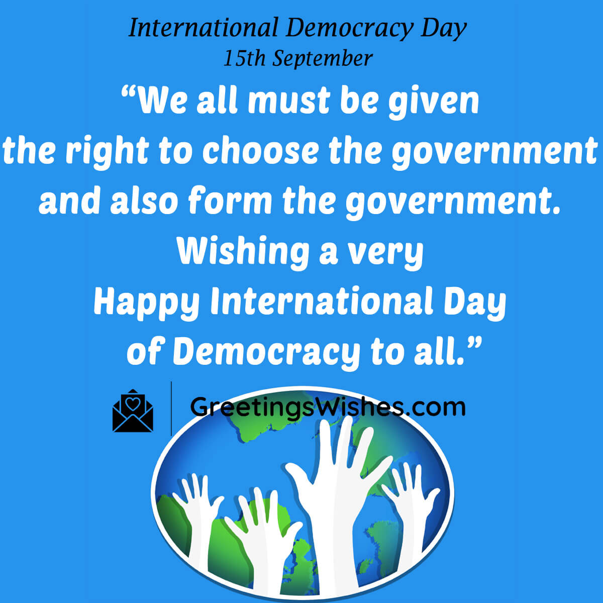 Democracy Day Greetings