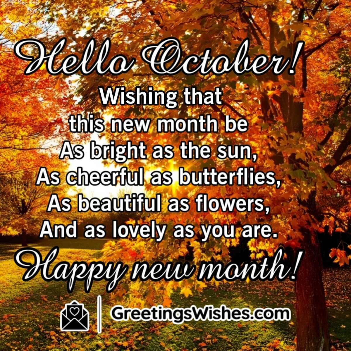 Hello October Month Wishes