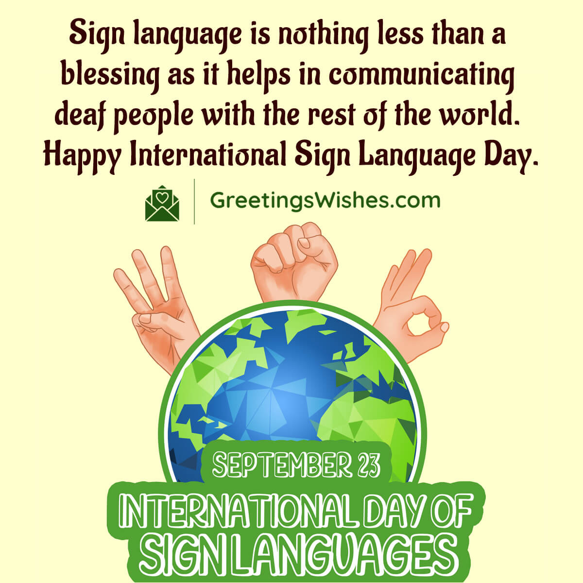 Sign Language Day Message