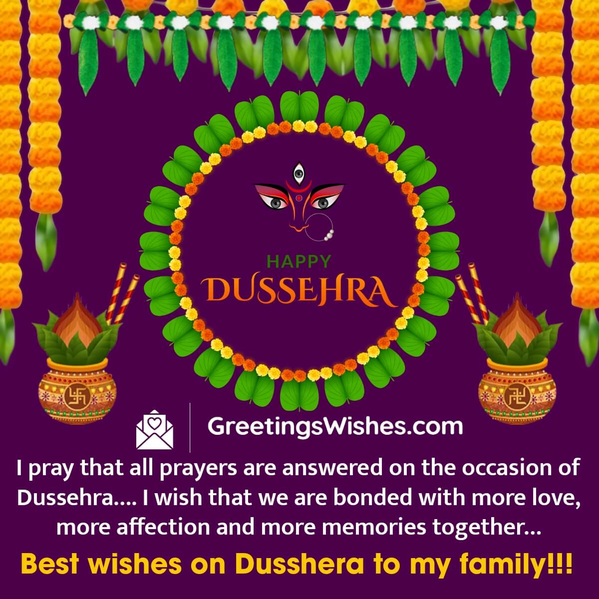 Happy Dussehra Wishes For Family