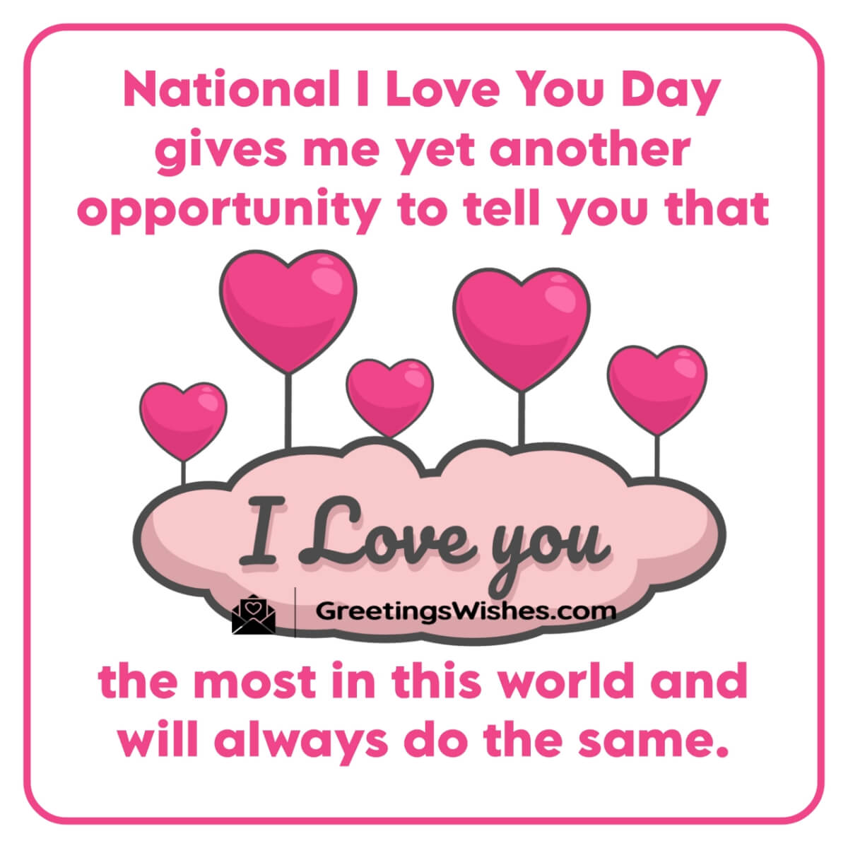 National I Love You Day For Wife