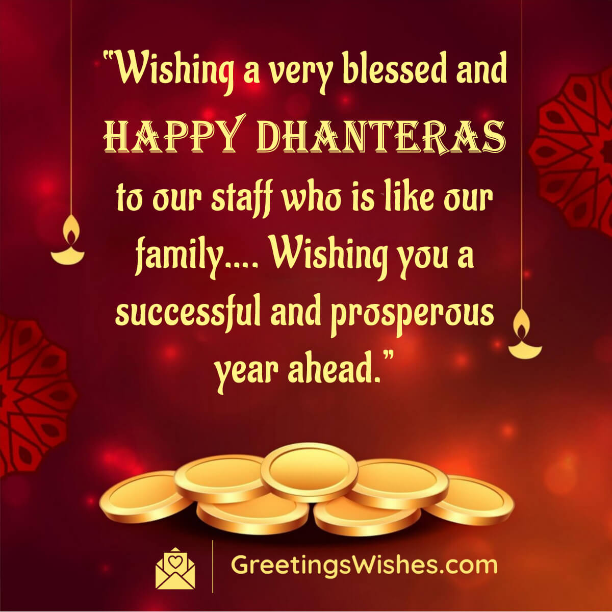 Dhanteras Wishes for Employees