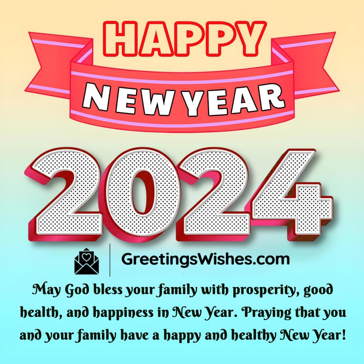 Happy 2024 New Year Wish For Friend