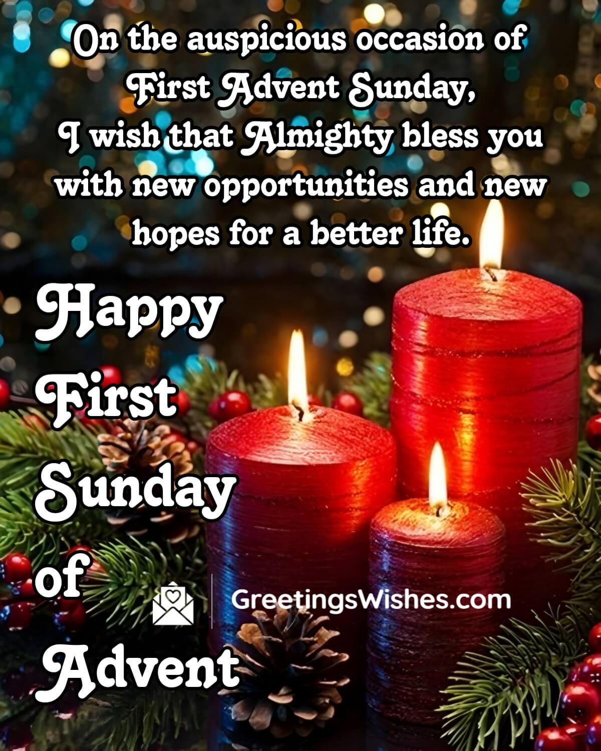 Happy First Sunday Of Advent Wish Image