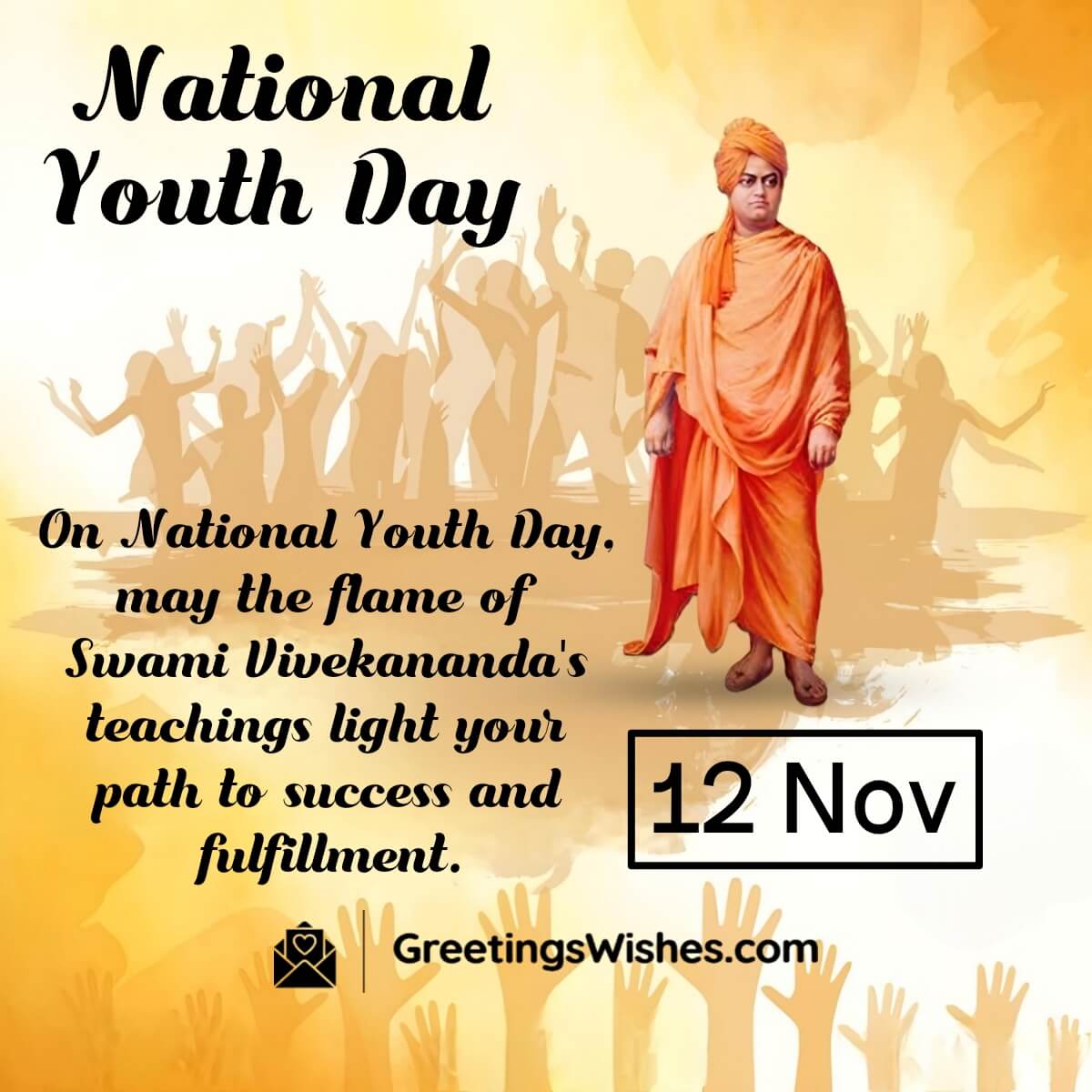 12 November Happy National Youth Day Wish