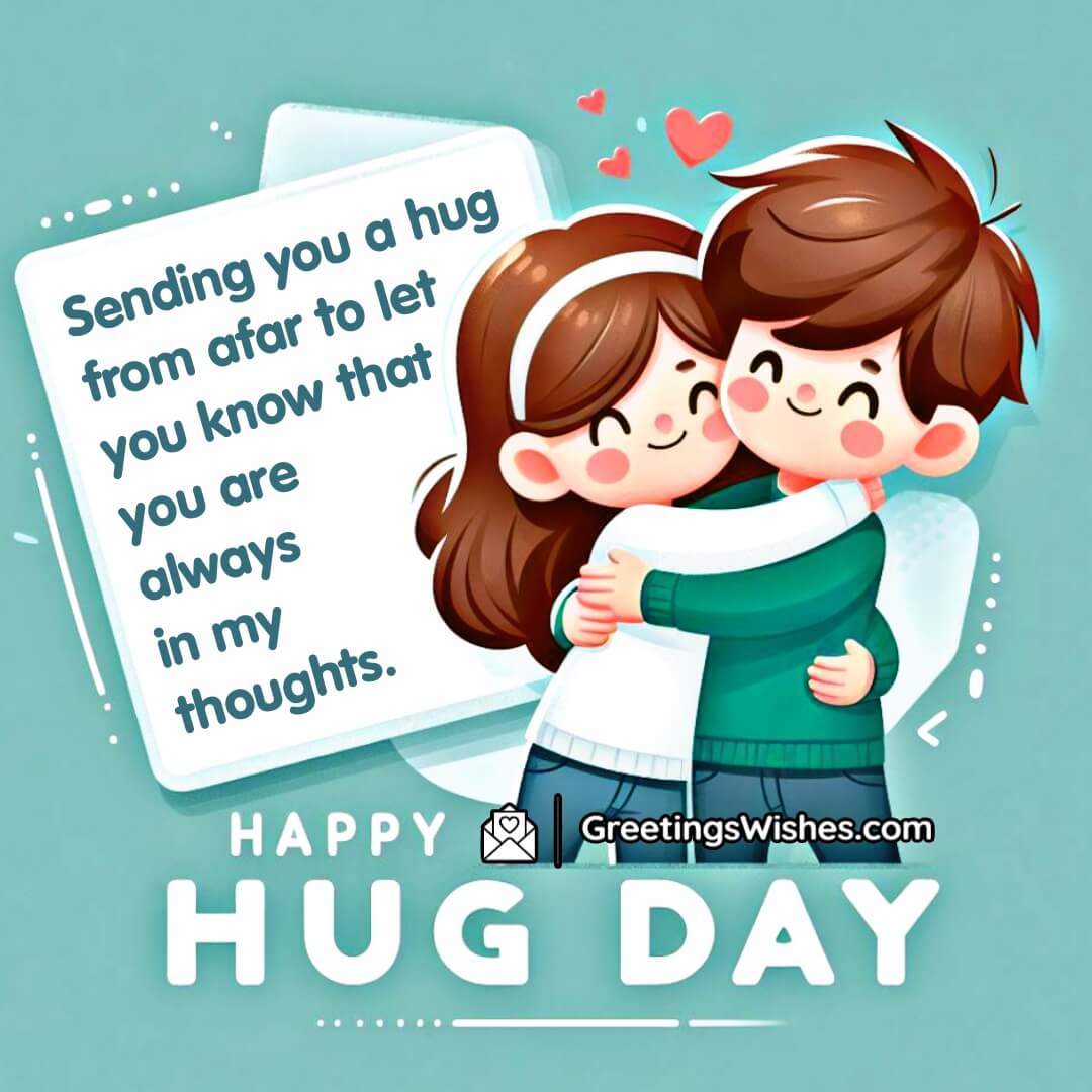 Happy Hug Day Wishes From Distance