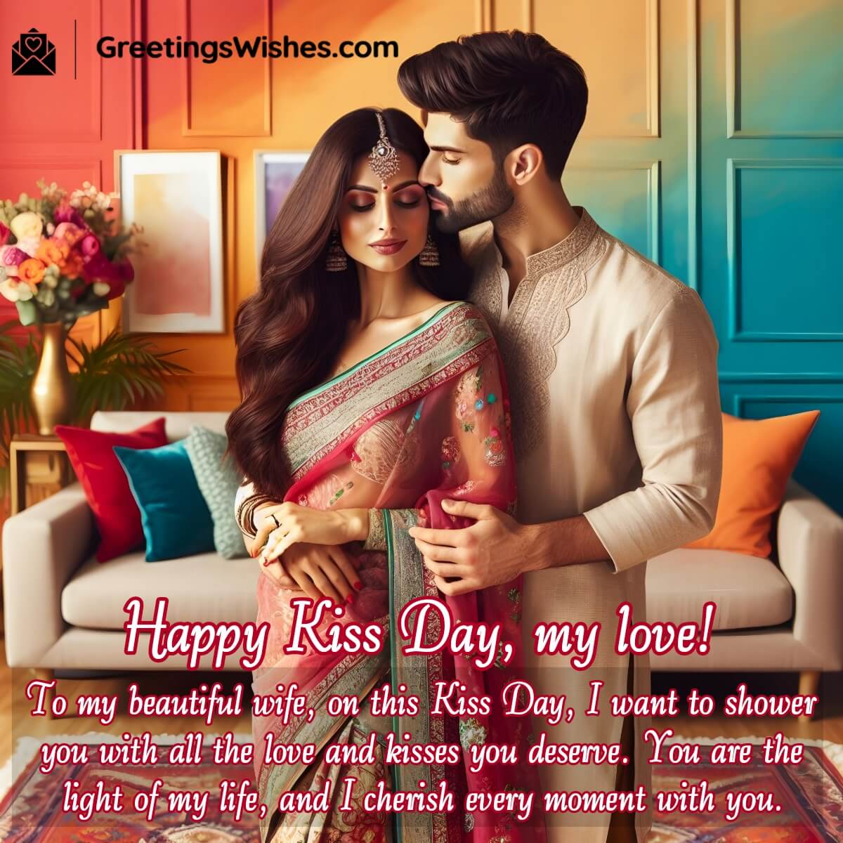 Kiss Day Wishes For Wife