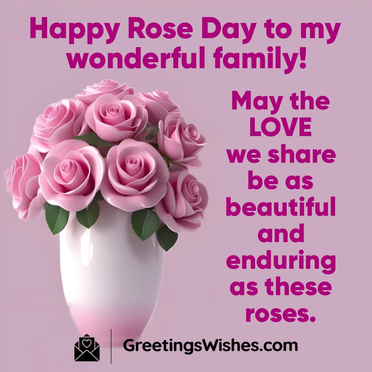 Rose Day Wishes For Family