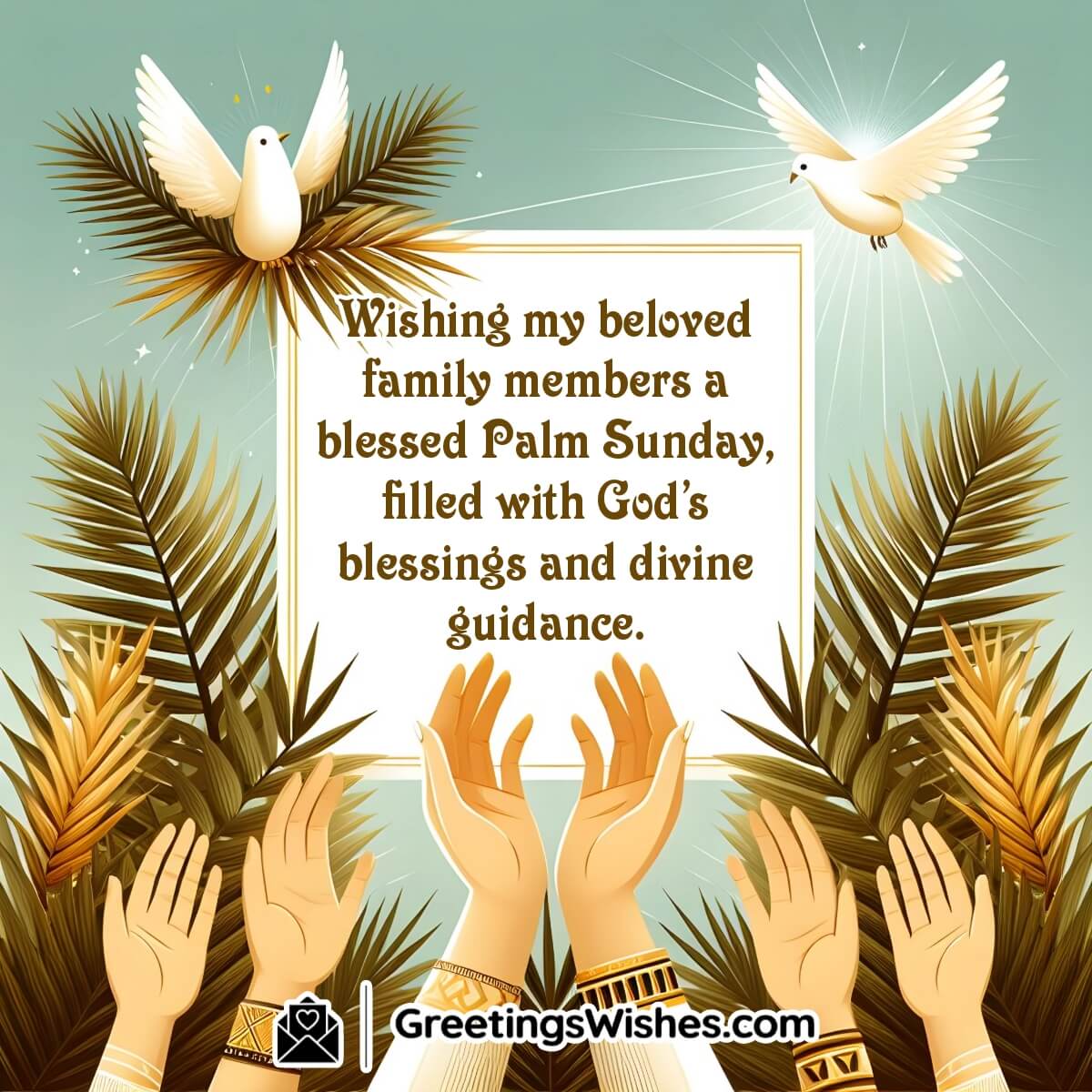 Blessed Palm Sunday Wish For Family