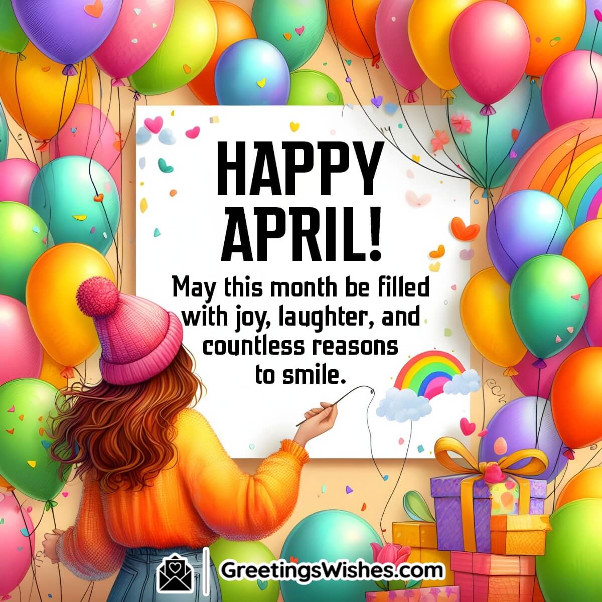 Happy April Month Wish Image