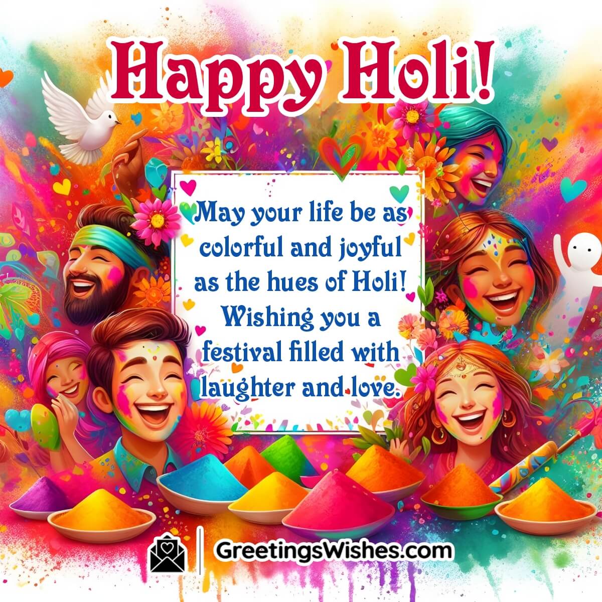 Holi Festival Wishes Messages & Captions (25th March)