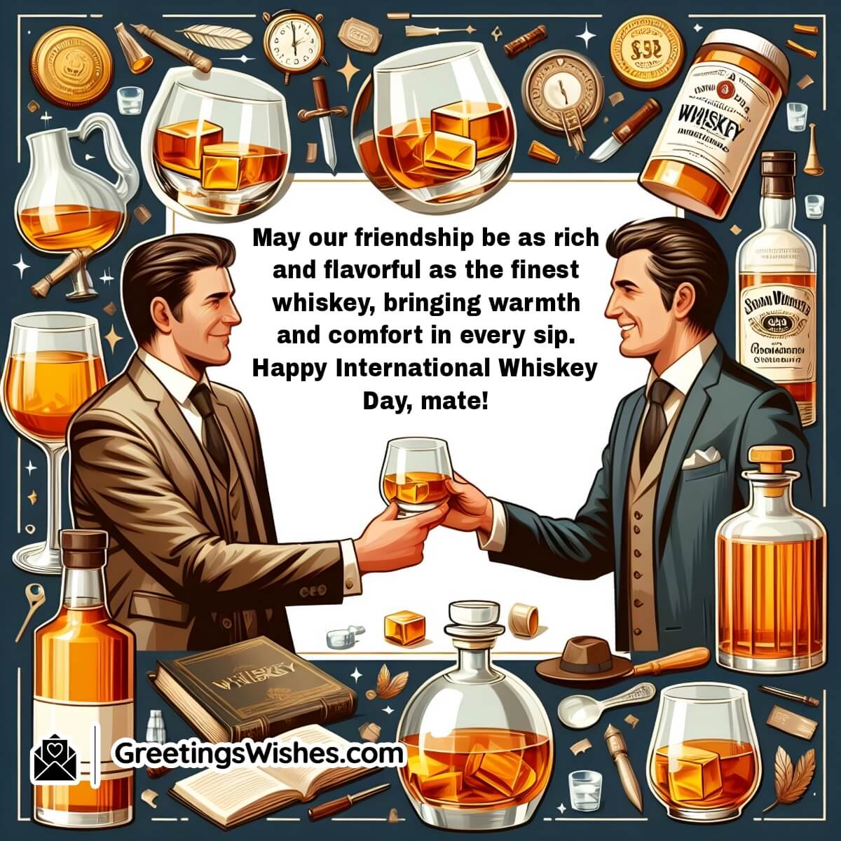 Happy International Whiskey Day Wishes For Friend