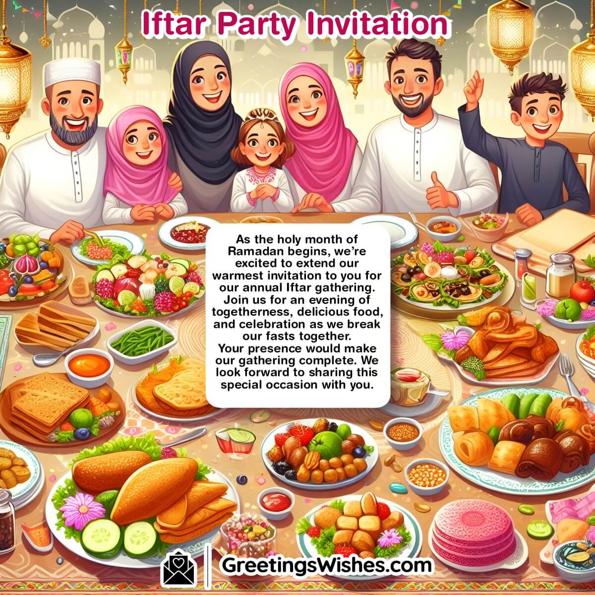 Iftar Party Invitation For Relatives And Friends