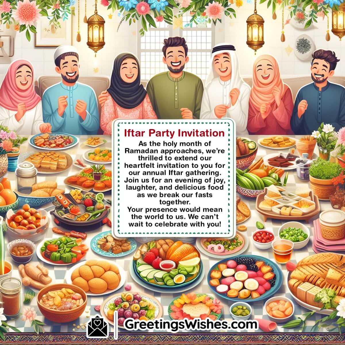Iftar Party Invitations For Relatives And Friends