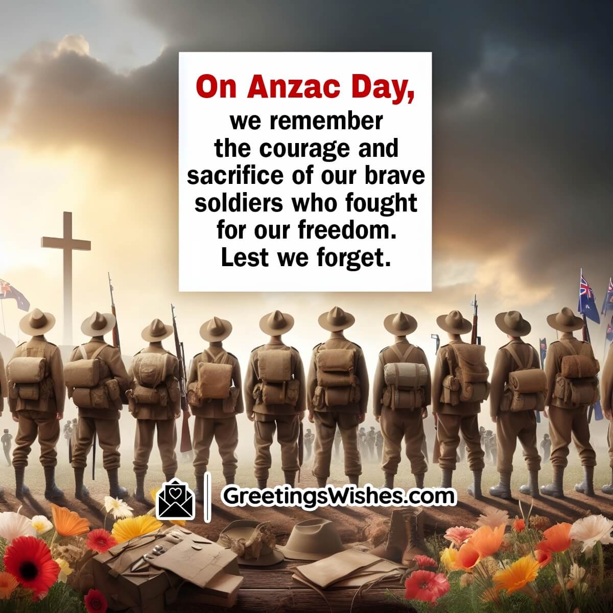 Anzac Day Message Photo