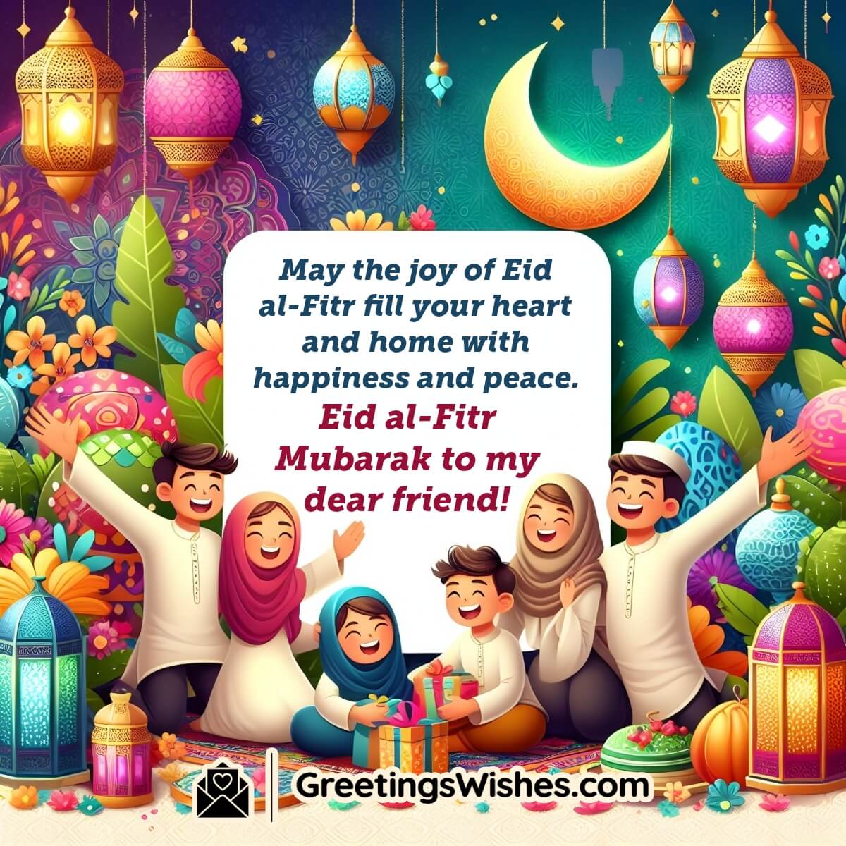 Eid Al Fitr Mubarak Wish For Friend