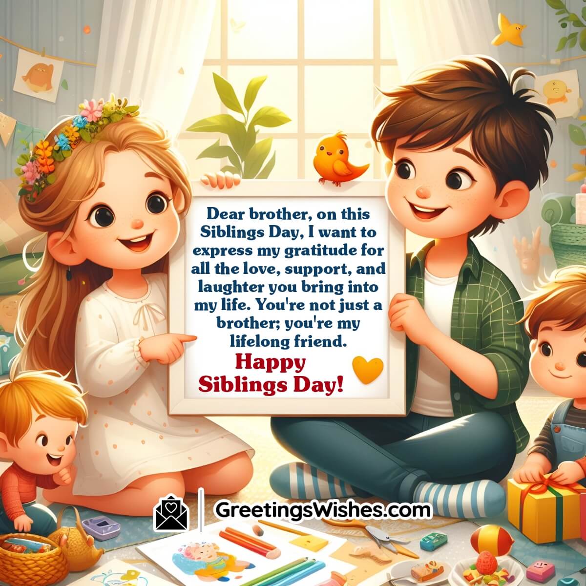 Happy Siblings Day Wishes For Brother