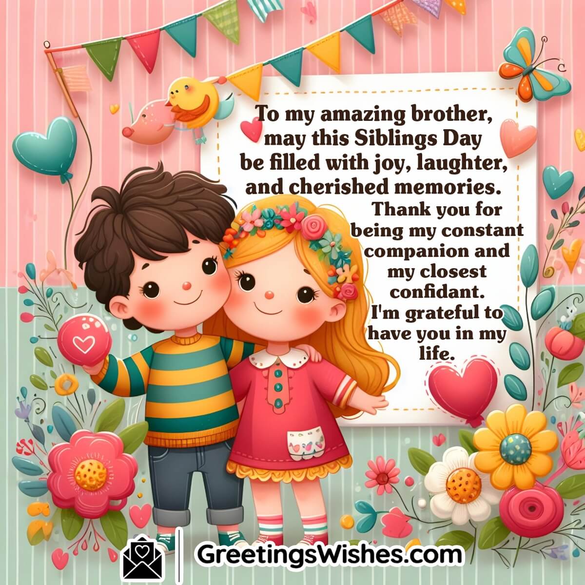 Siblings Day Messages For Brother