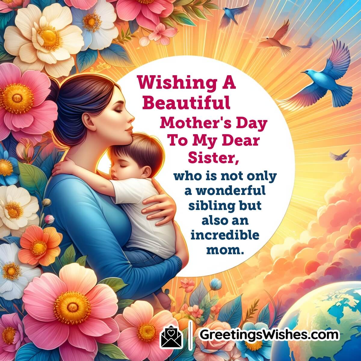 Beautiful Mother’s Day Wish For Sister