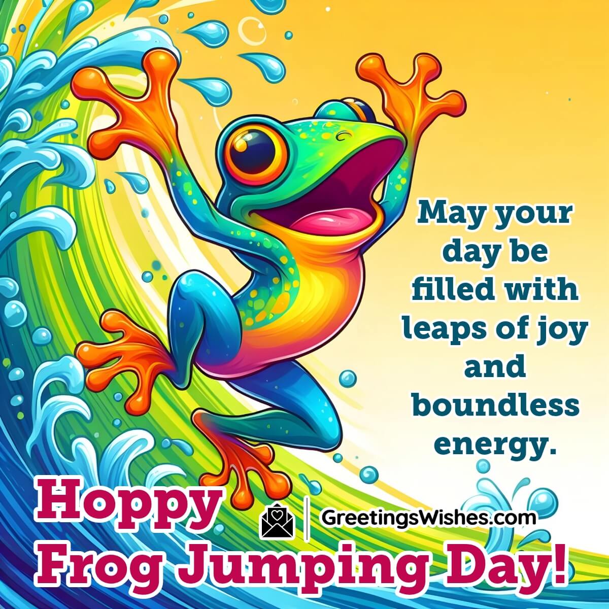 Frog Jumping Day Wishes Messages ( 13 May )
