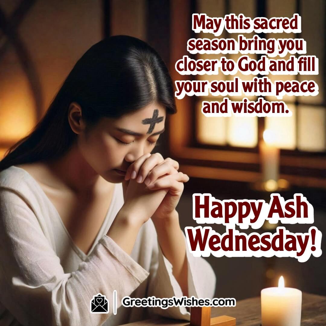 A person in prayer on Ash Wednesday, symbolizing faith, peace, and closeness to God.