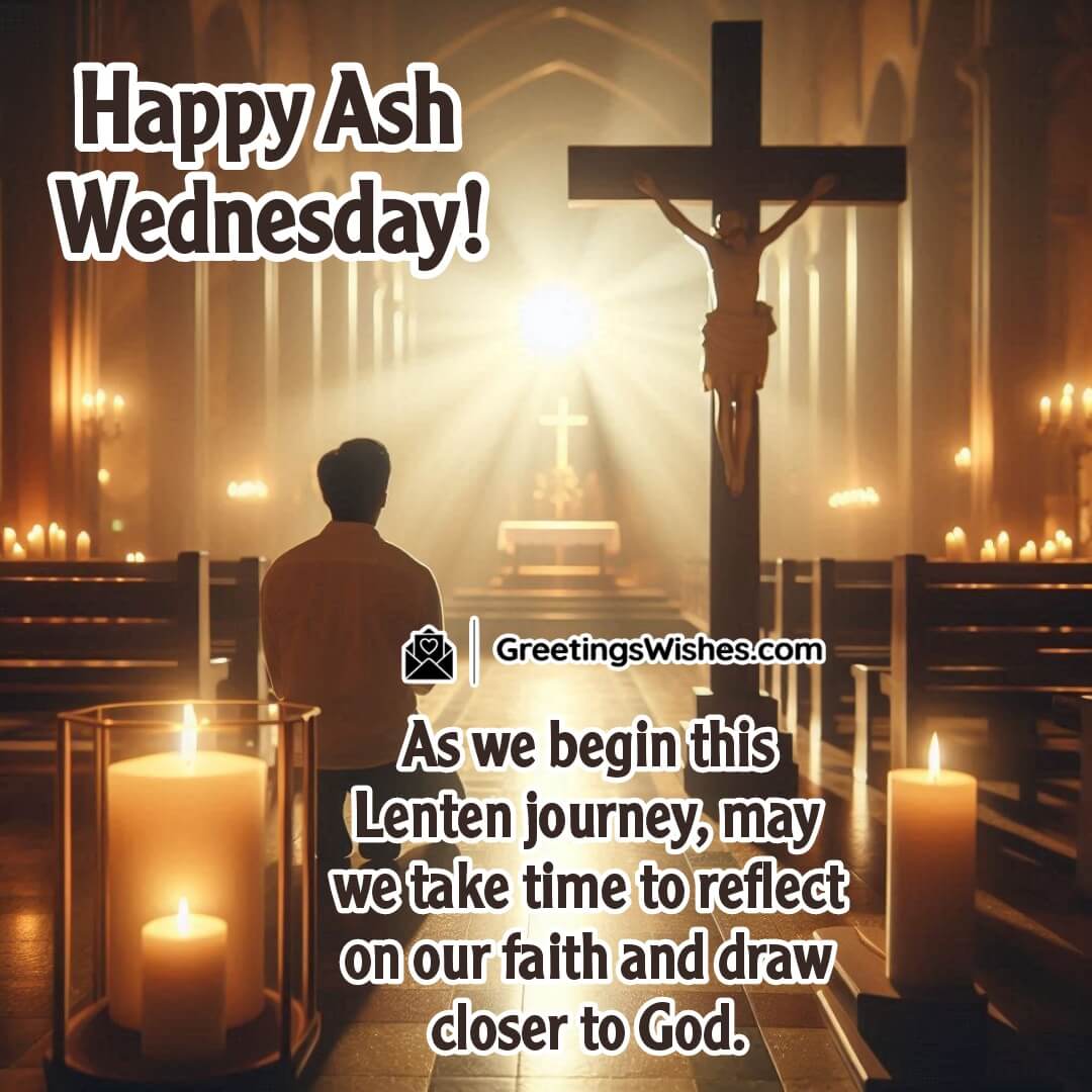 A person praying in a church on Ash Wednesday, symbolizing faith, reflection, and devotion.