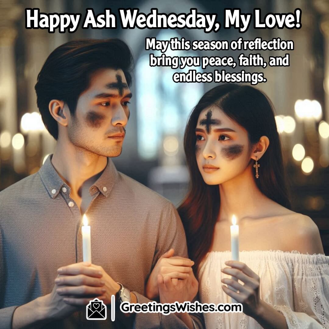 A couple in prayer on Ash Wednesday, symbolizing love, faith, and spiritual connection.