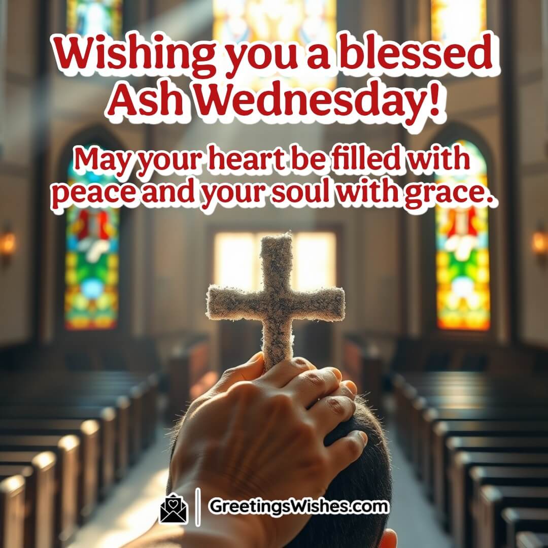 A peaceful Ash Wednesday moment symbolizing reflection, faith, and divine grace.