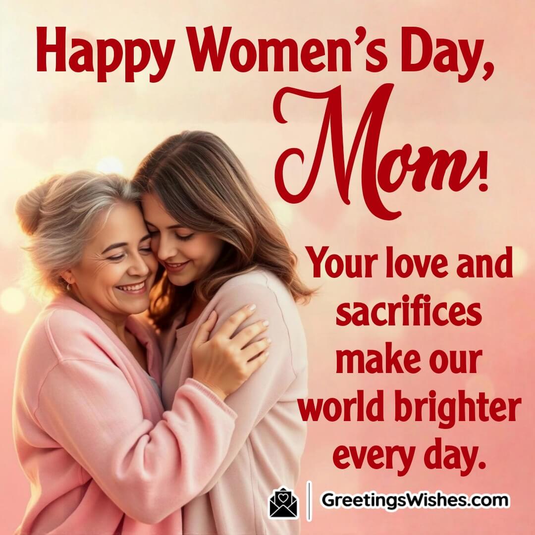 A loving mother embracing her child, symbolizing warmth, sacrifice, and unconditional love on Women’s Day.