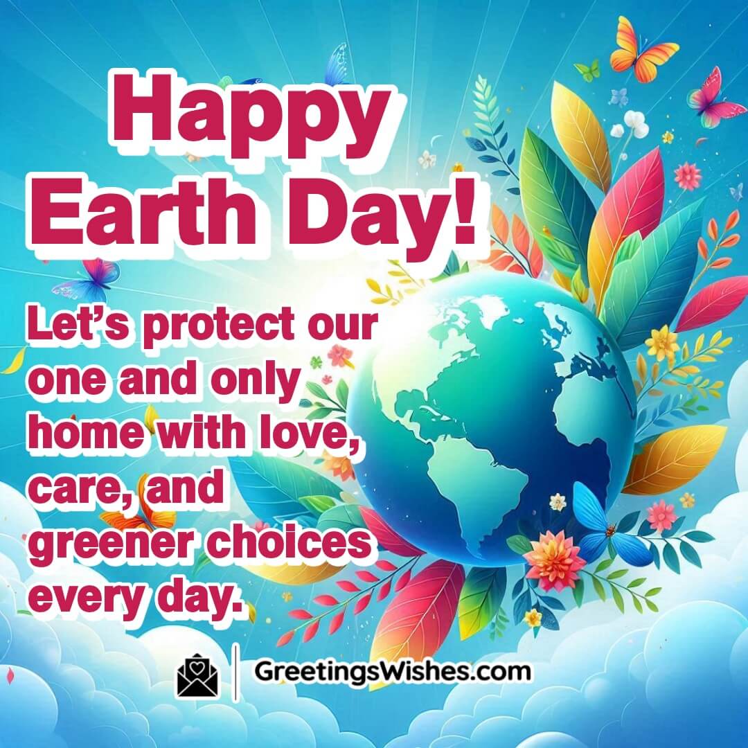 Earth Day image with bright nature elements, abstract Earth, and sunny background symbolizing joy, life, and space for a hopeful message.