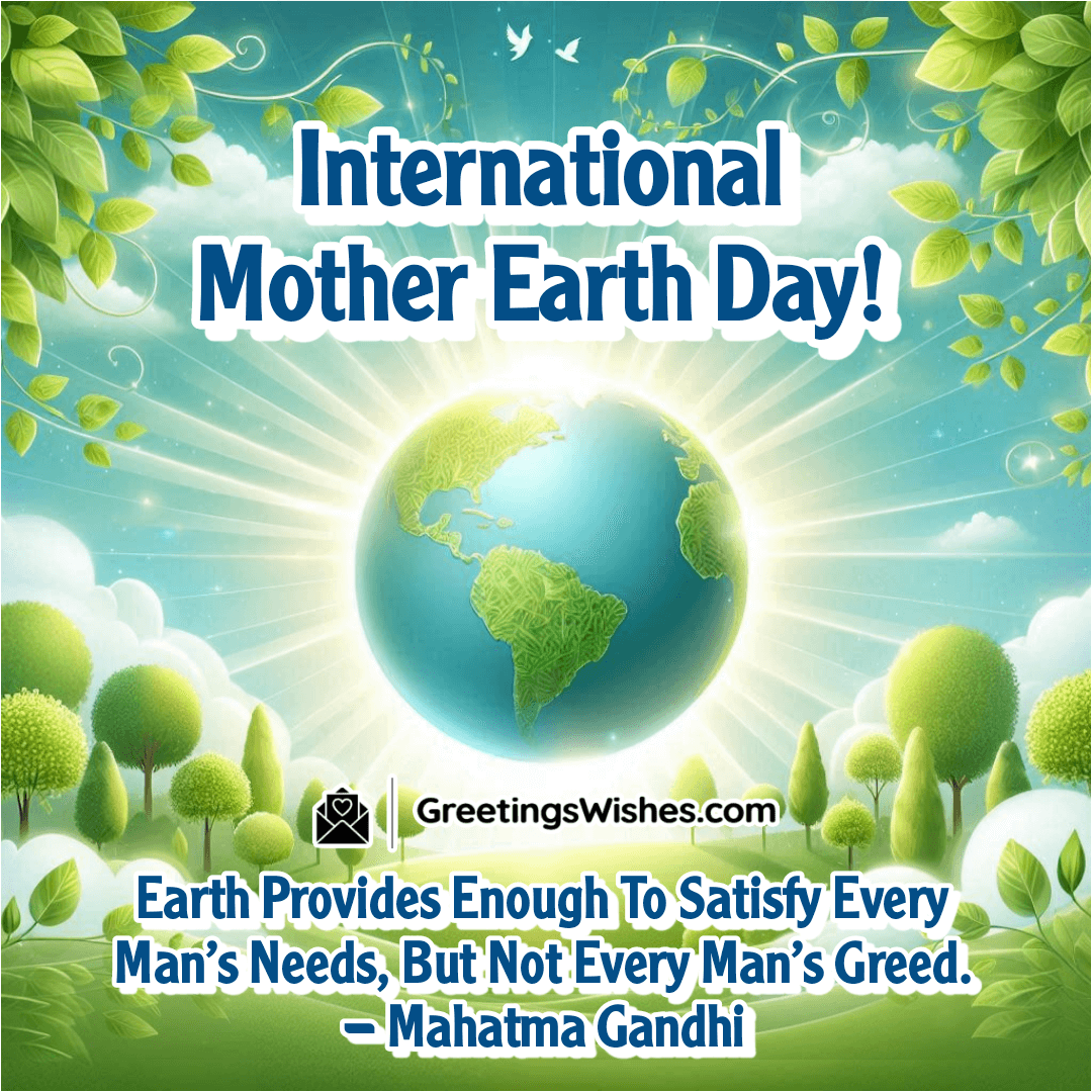 International Mother Earth Day scene with glowing Earth, greenery, and sunlight symbolizing balance and thoughtful living.