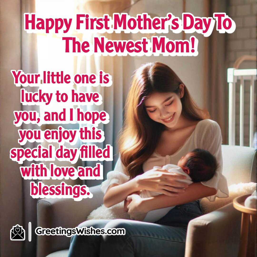 Mother’s Day image honoring a first-time mom and her precious bond with her baby.