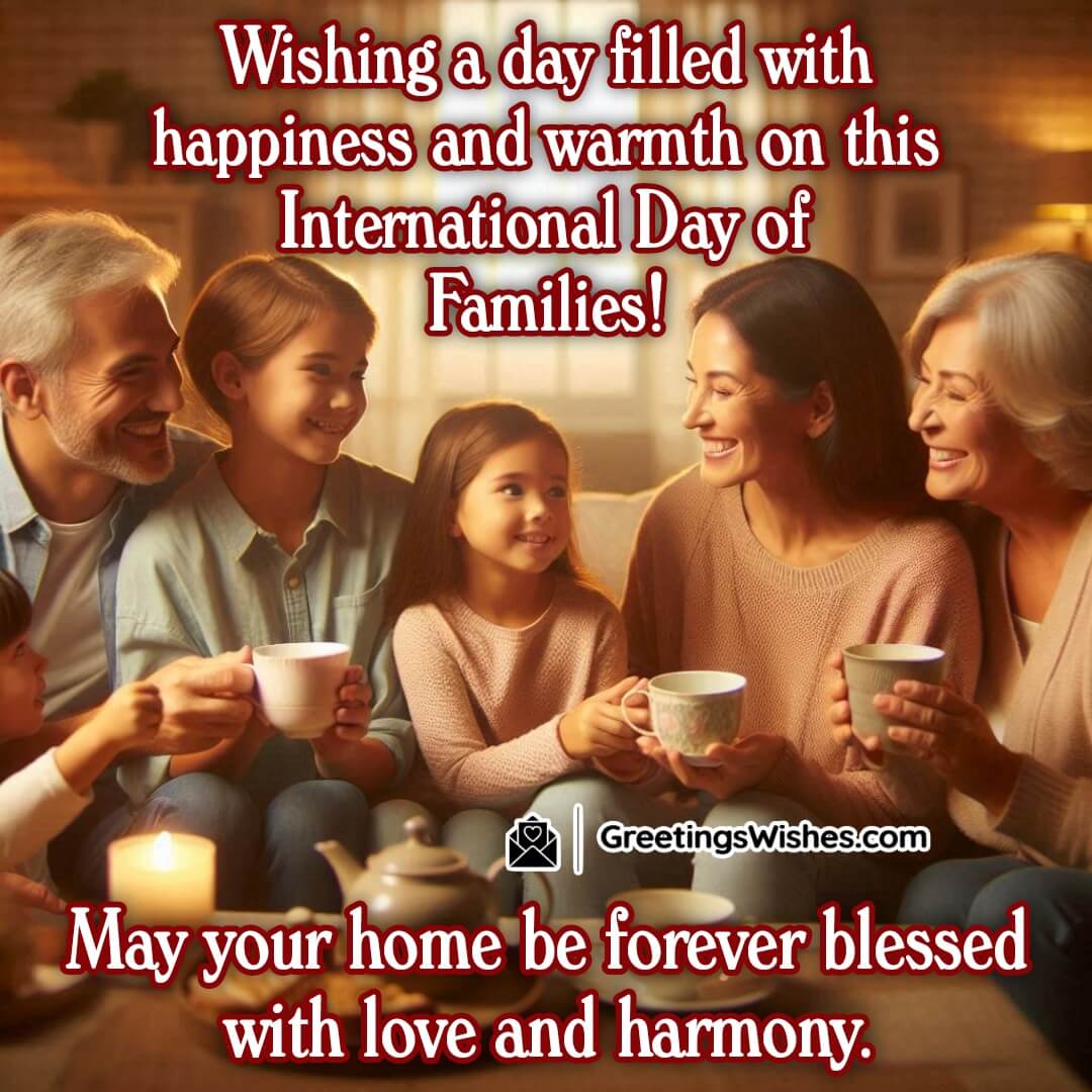 International Day of Families image featuring a heartfelt family gathering, symbolizing warmth, joy, and strong home bonds.
