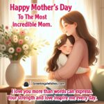 Mother’s Day moment showing a daughter embracing her source of strength and inspiration.