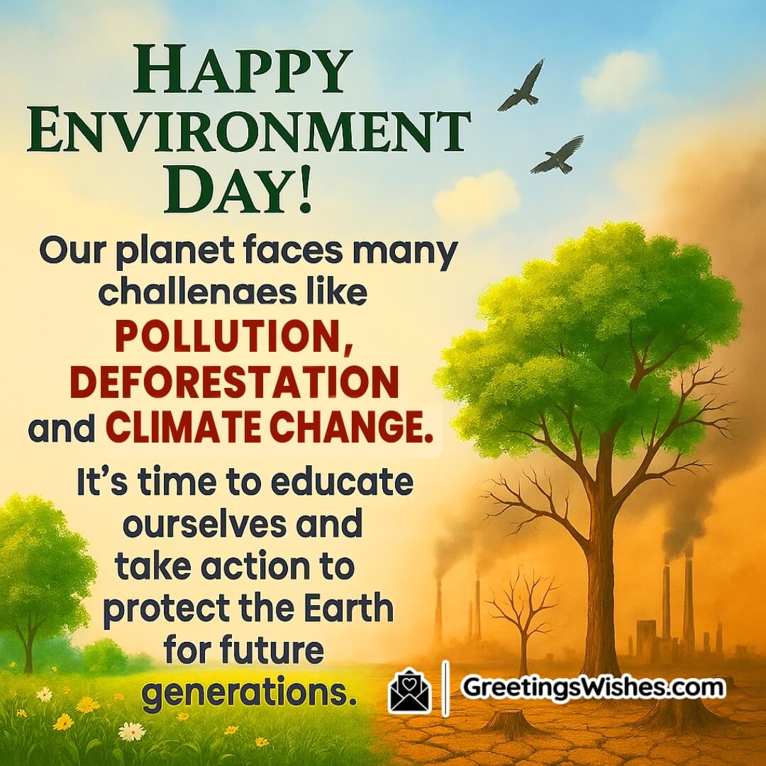 Awareness Messages On Environmental Issues For Environment Day — A symbolic contrast between harm and healing, reminding us of our shared duty to protect the Earth for generations to come.
