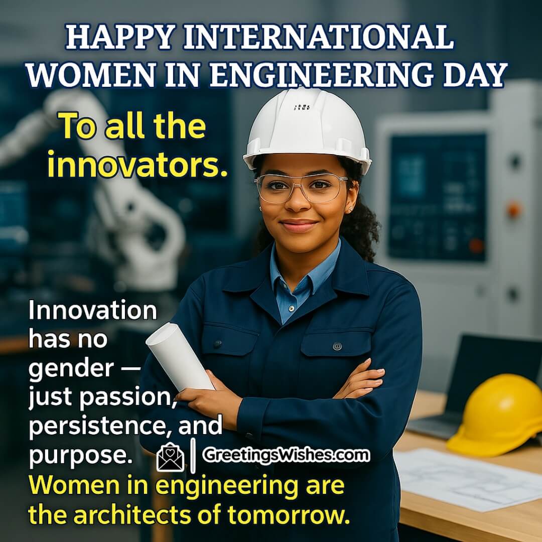 International Women in Engineering Day with a confident woman engineer in a modern workspace symbolizing innovation, passion, and the future.