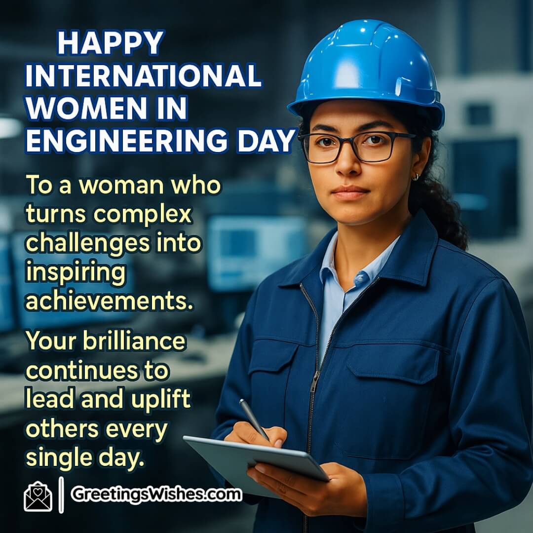 International Women in Engineering Day with a confident woman engineer in a modern workspace symbolizing resilience, brilliance, and leadership.