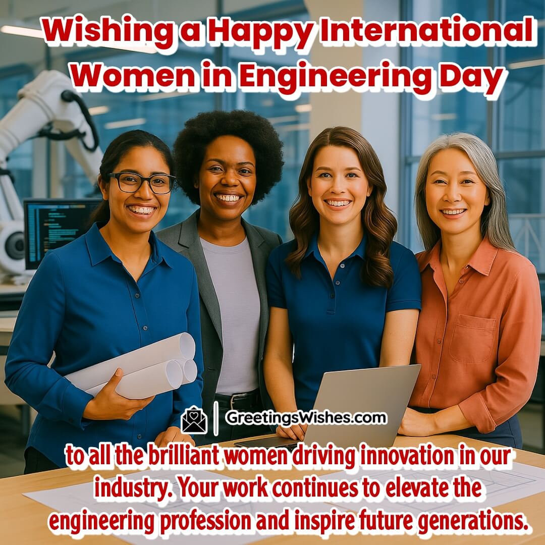 International Women in Engineering Day with diverse female engineers in a tech workspace — symbolizing innovation, leadership, and future inspiration.