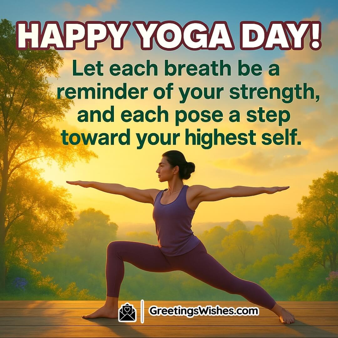 International Yoga Day with a confident adult in a standing yoga pose on a sunlit natural platform symbolizing strength, clarity, and joyful mindfulness.