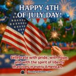 Happy 4th of July Day Image featuring a vibrant American flag with celebratory elements, symbolizing freedom, unity, and national pride in every citizen.