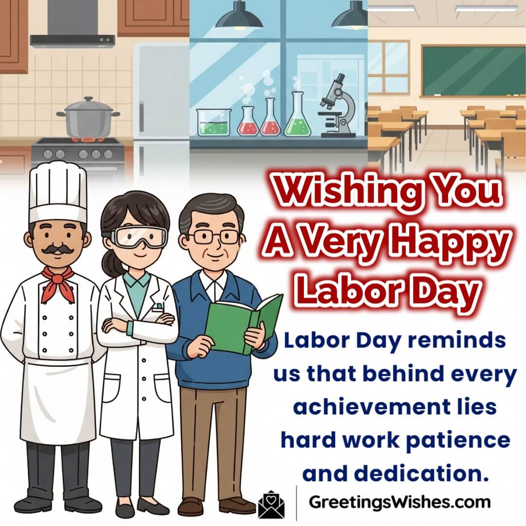 Labor Day image featuring a diverse group of workers including builder farmer and office staff standing together symbolizing patience dedication and unity.