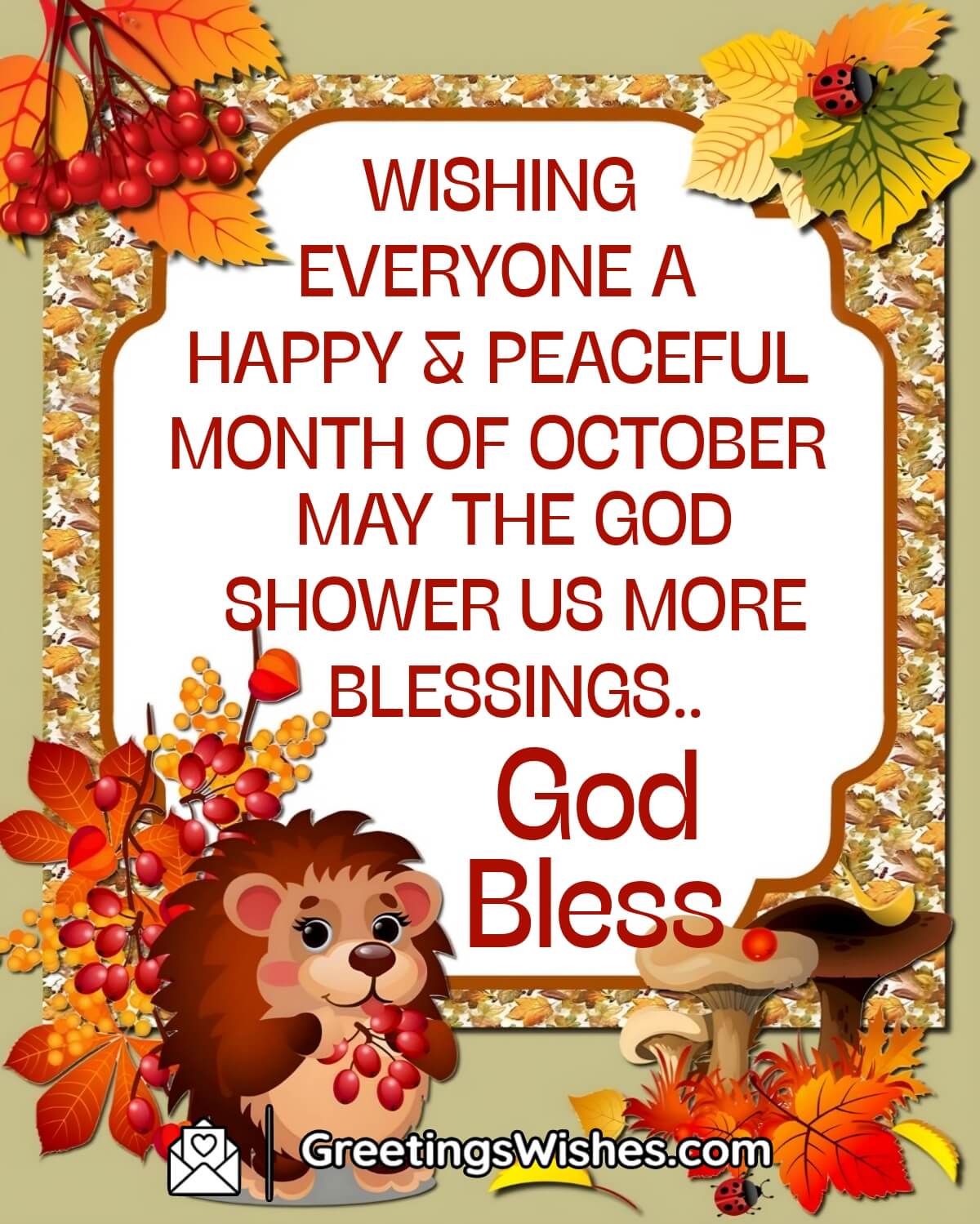 Happy Peaceful October Month Blessings