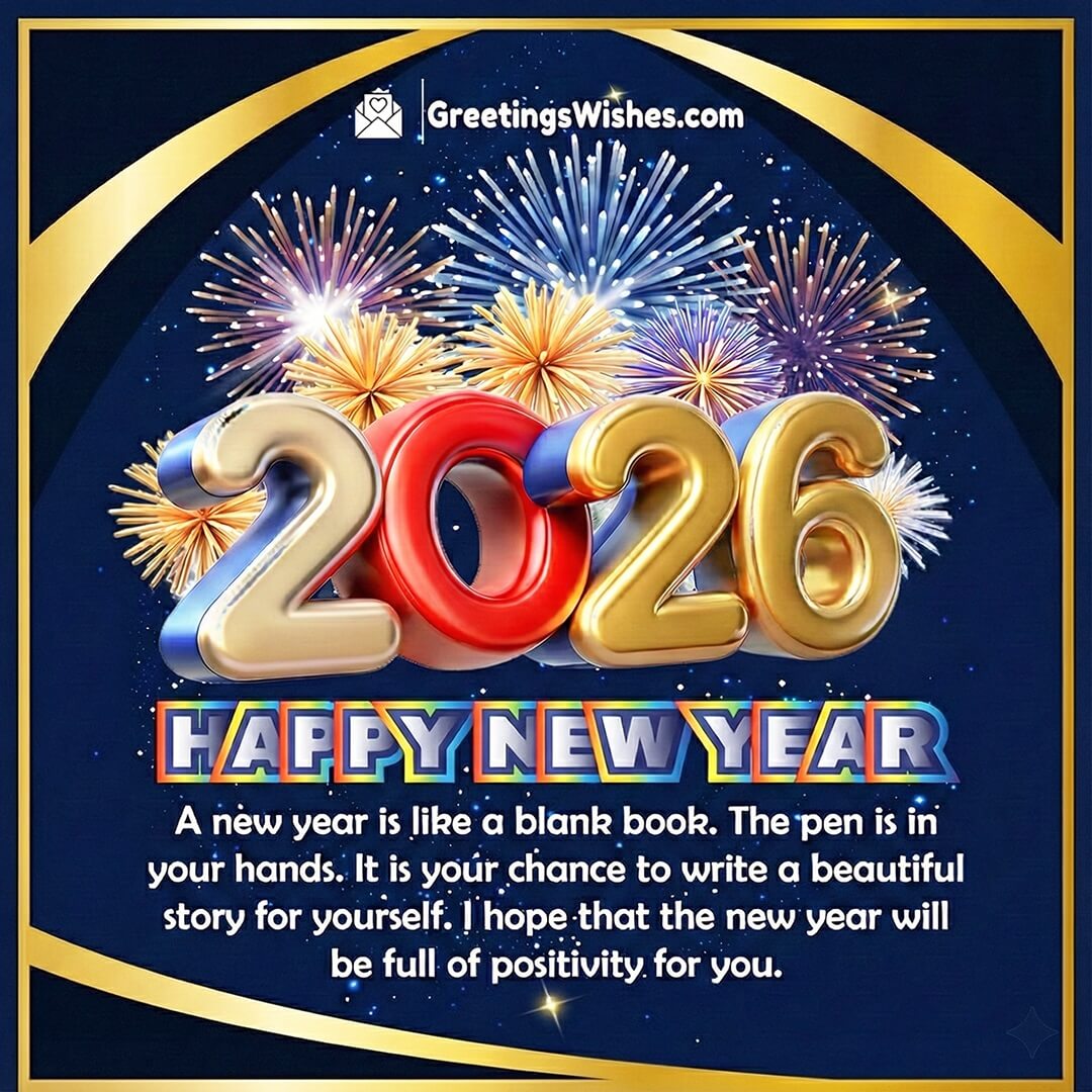 2026 Happy New Year Greeting Card